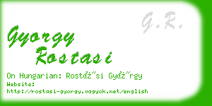 gyorgy rostasi business card